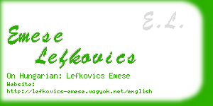 emese lefkovics business card